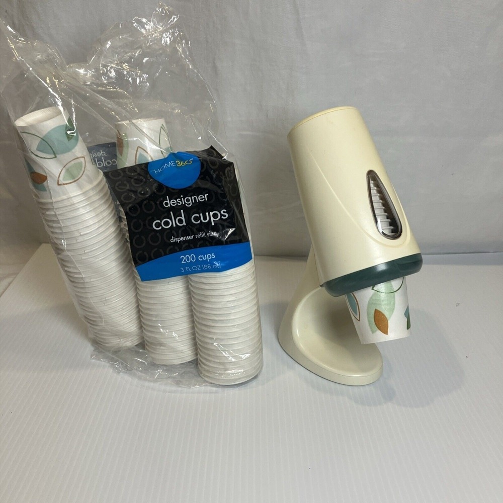 VTG Dixie 3 oz Cup Dispenser Space‎ Age Retro Bathroom Kitchen Counter Top BONUS
